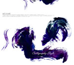 彩色墨迹PSD分层素材