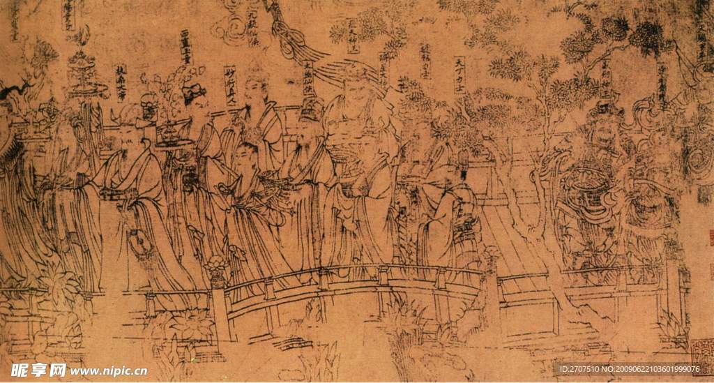 国画 吴道子 线描
