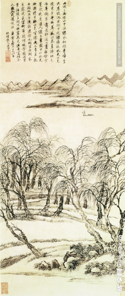 国画西湖