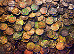 一堆金币