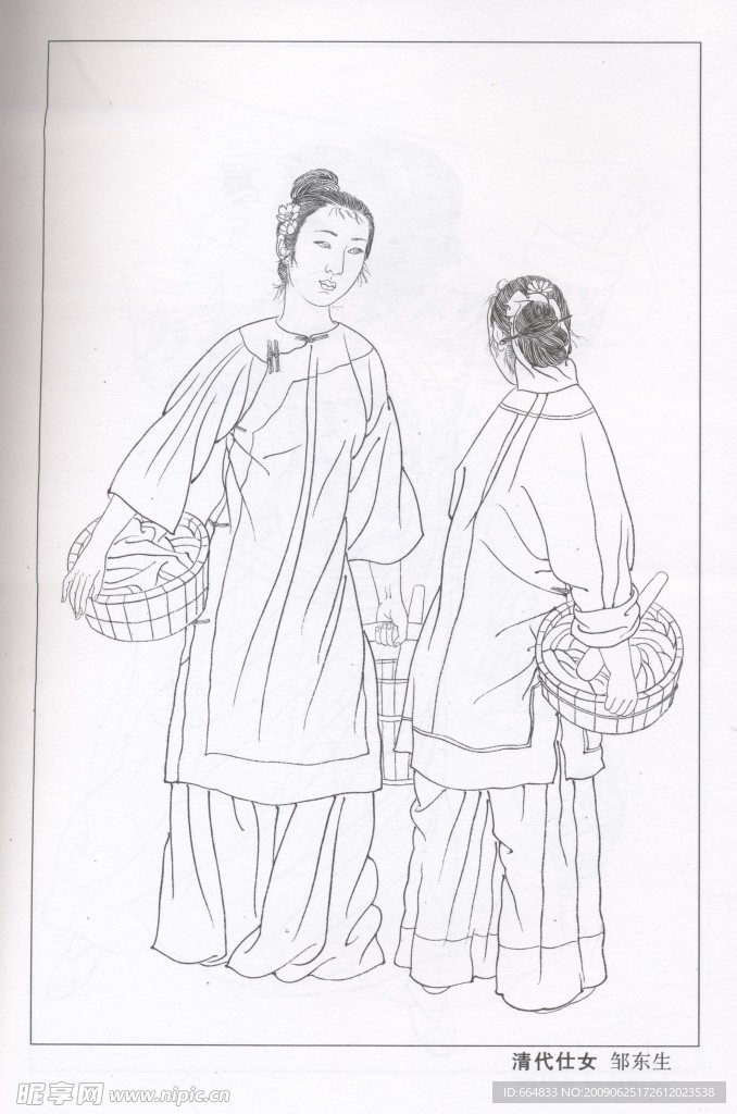 工笔白描