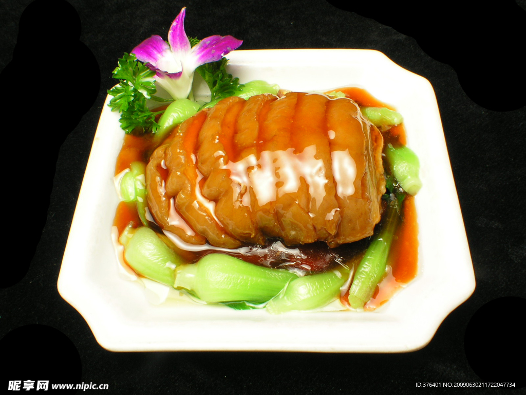 菜胆扒炉肉