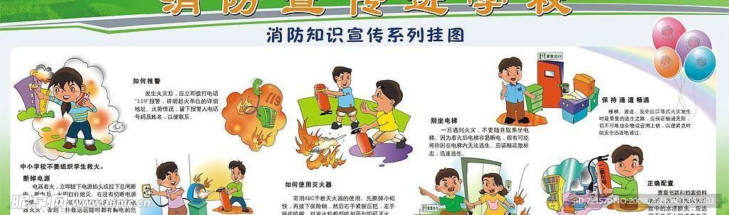 学校消防展板5