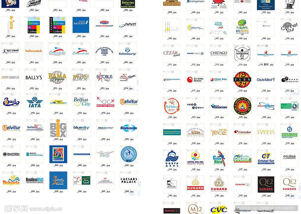 100个全球旅游业LOGO