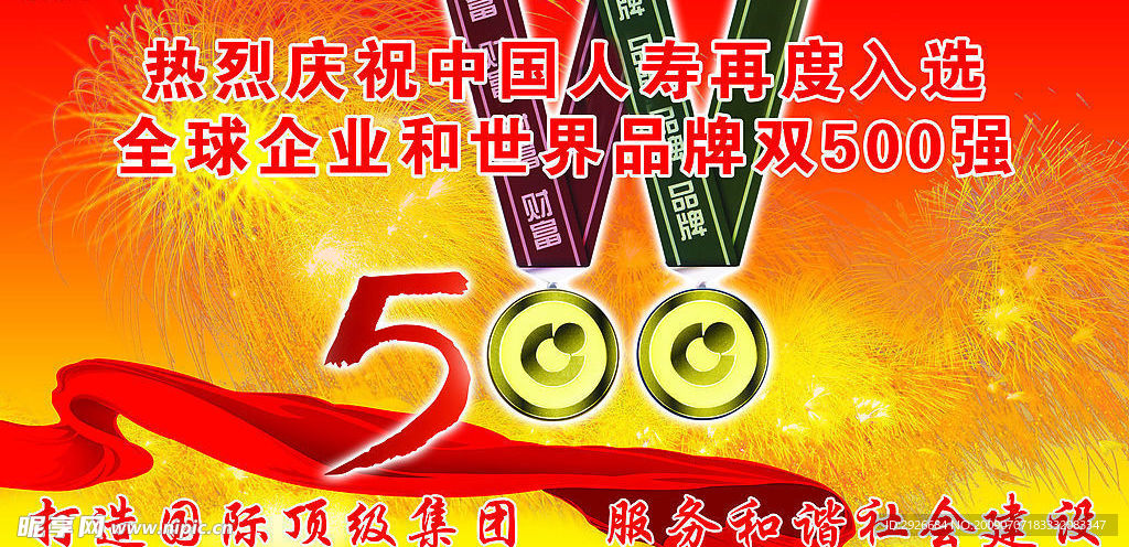 中国人寿之入选双500强