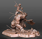 未着色3D作品