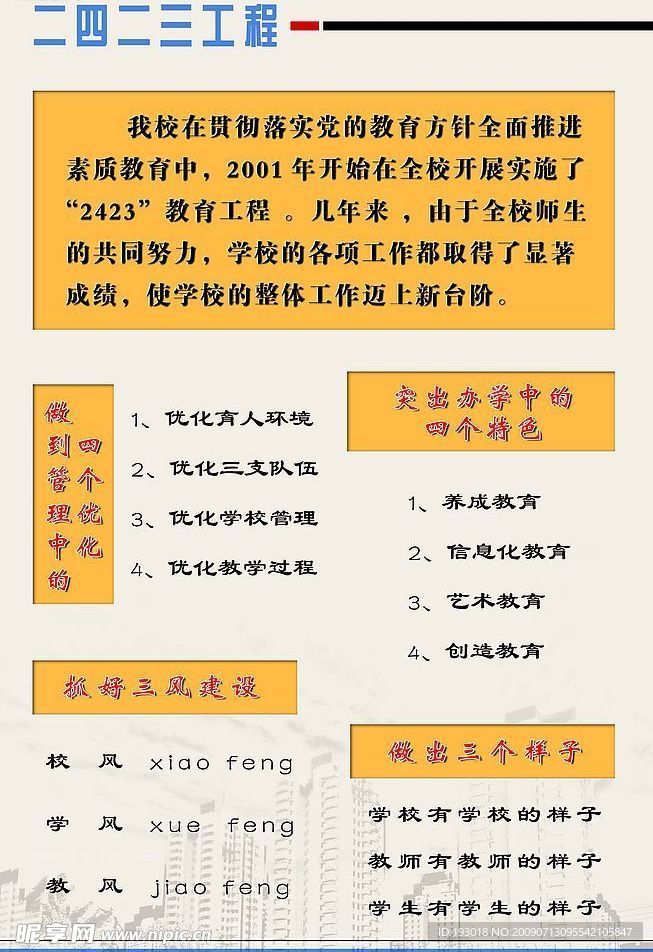 “二四二三”教育工程