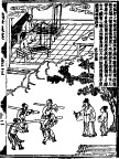古代 人物 底纹 线条 背景
