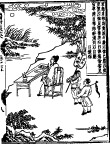 古代 人物 底纹 线条 背景