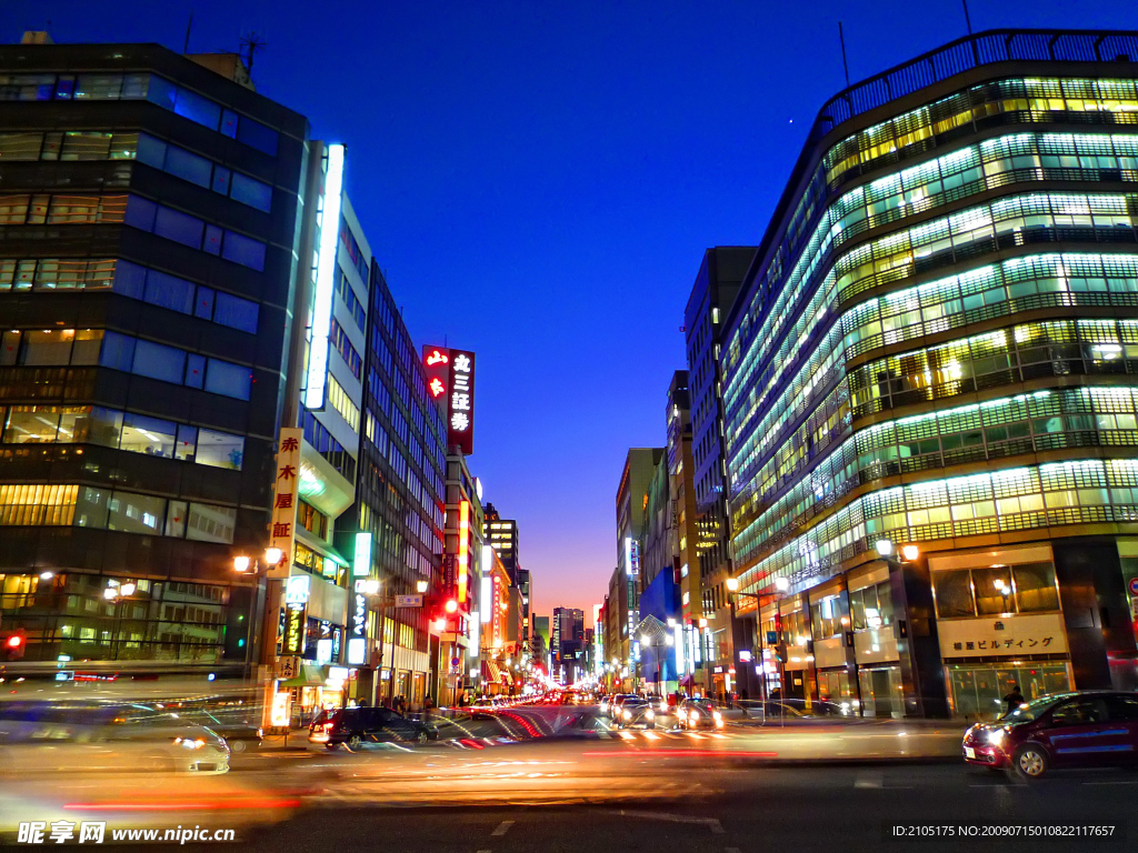 日本城市繁华夜景