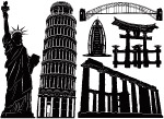 黑白建筑图片
