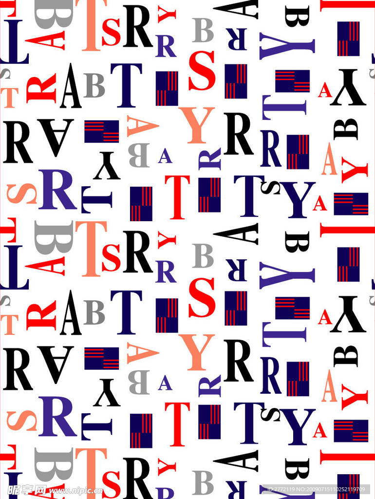 多种字母底纹