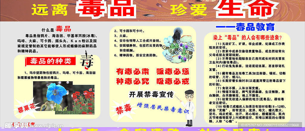 禁毒宣传栏