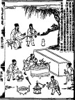 古代 人物 底纹 线条 背景 素描