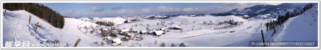 围场雪景