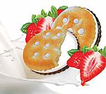 牛奶草莓夹心鸳鸯饼干