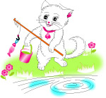 小猫钩鱼