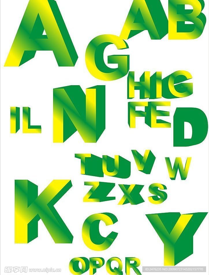 立体字效果