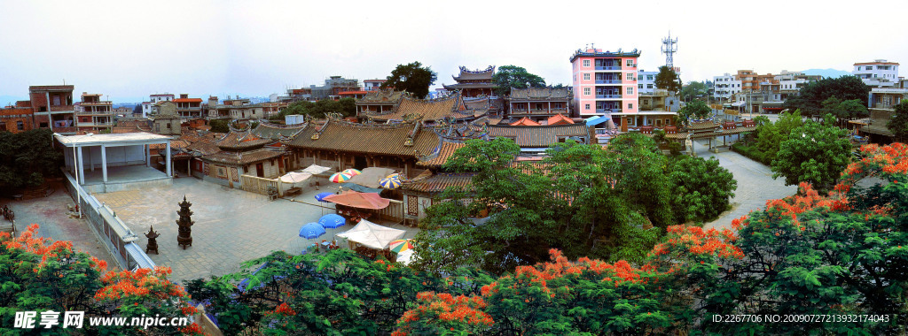 晋江市龙山寺俯瞰图