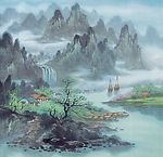 水墨山水画