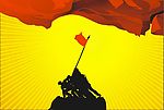 长征红旗矢量图