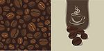 咖啡豆矢量素材