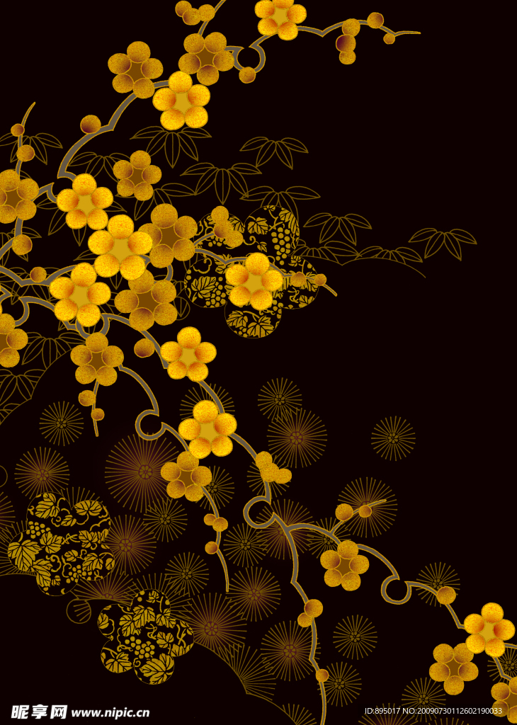 梅花背景底纹