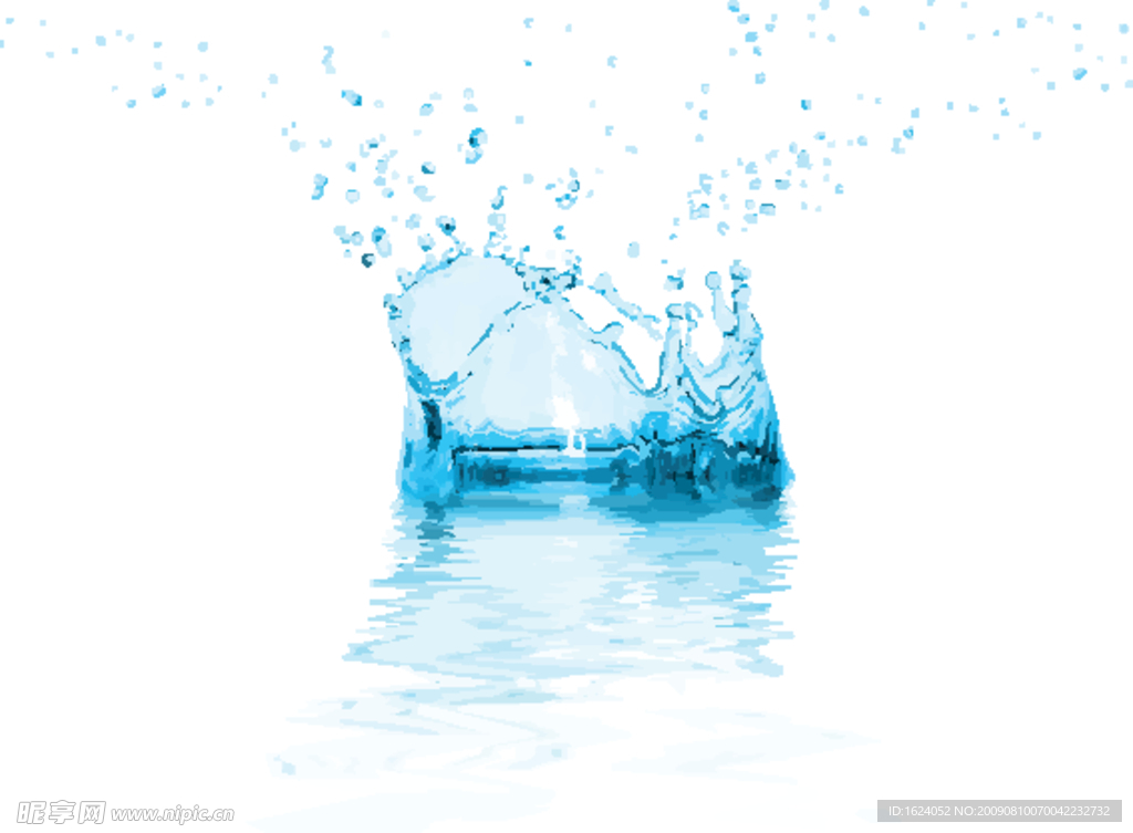 矢量水花