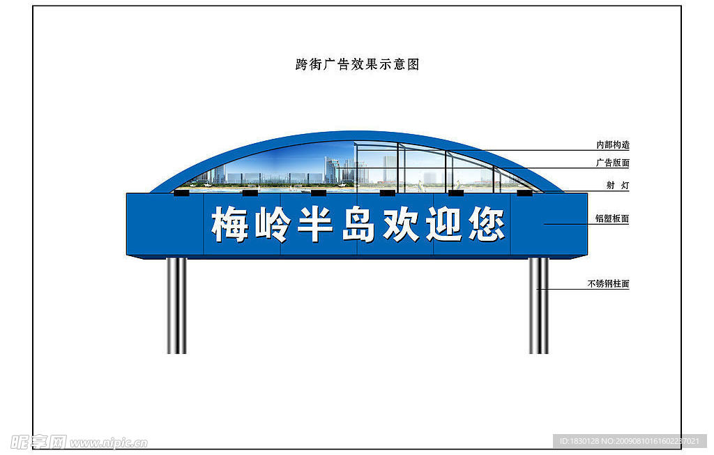 跨街天桥广告方案一