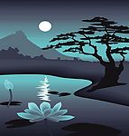 小河月色