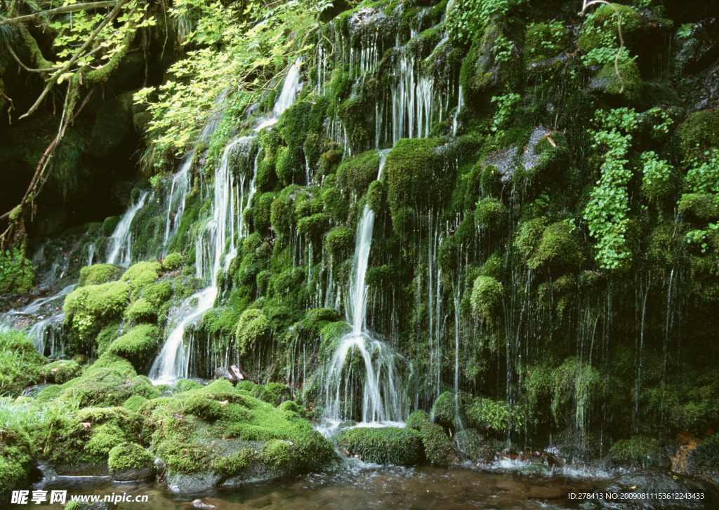 溪水 瀑布 涌泉 流水 山泉