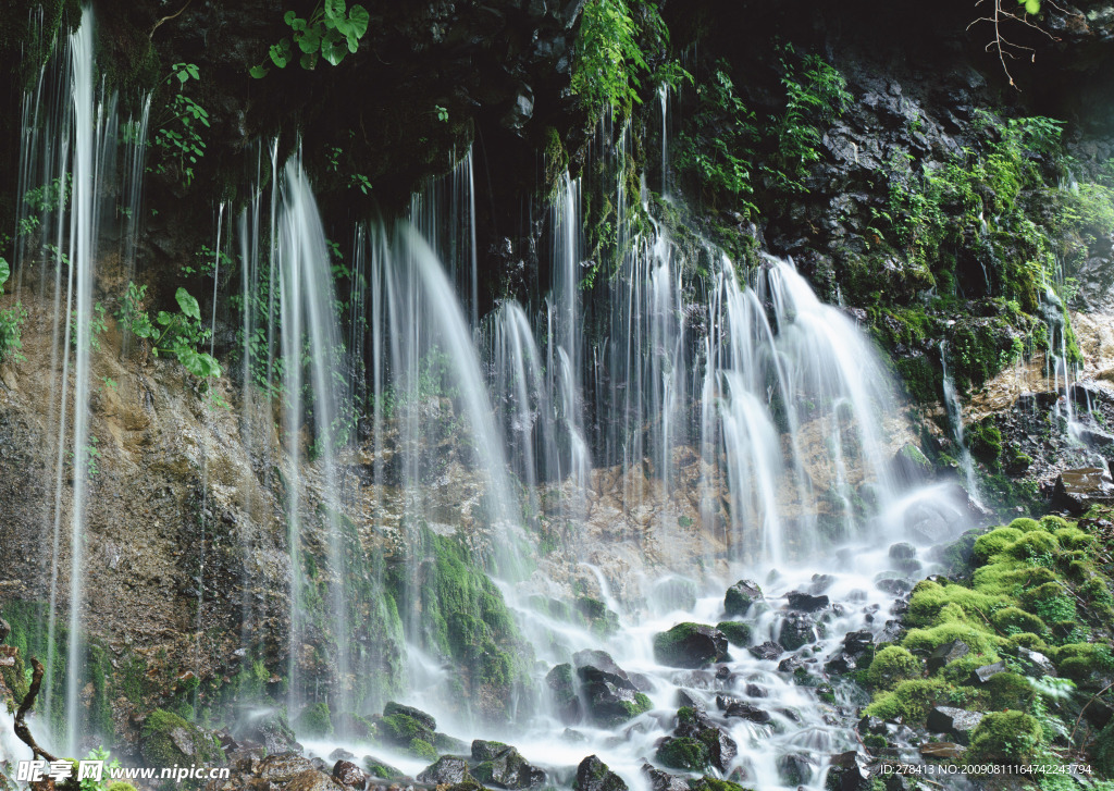 溪水 瀑布 涌泉 流水 山泉