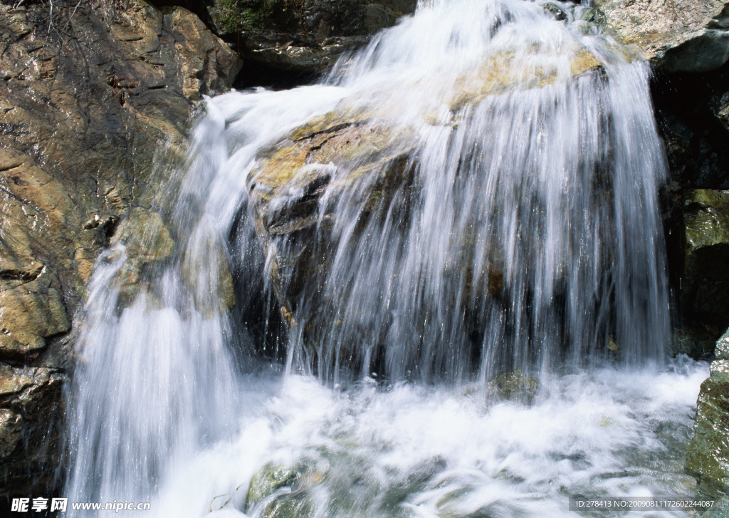 溪水 瀑布 涌泉 流水 山泉