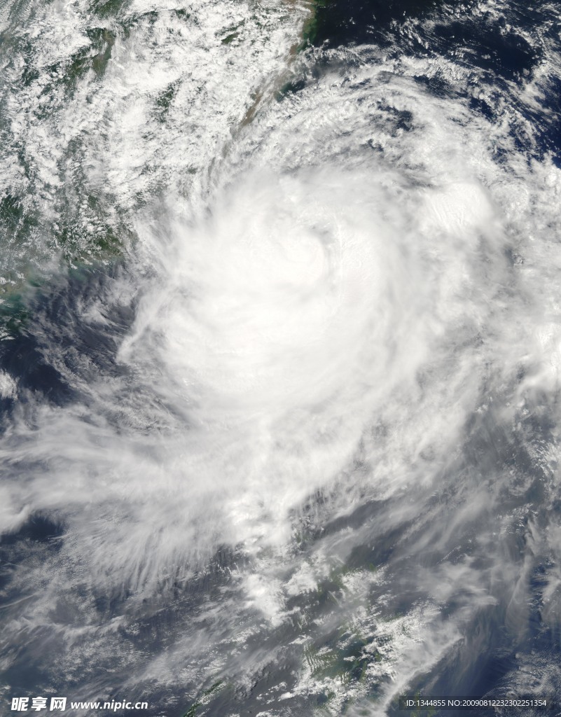 台风莫拉克Aqua卫星影像