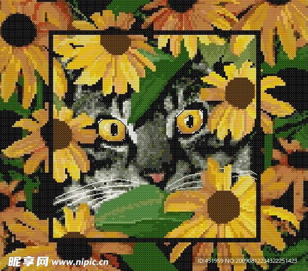 十字绣猫咪图纸