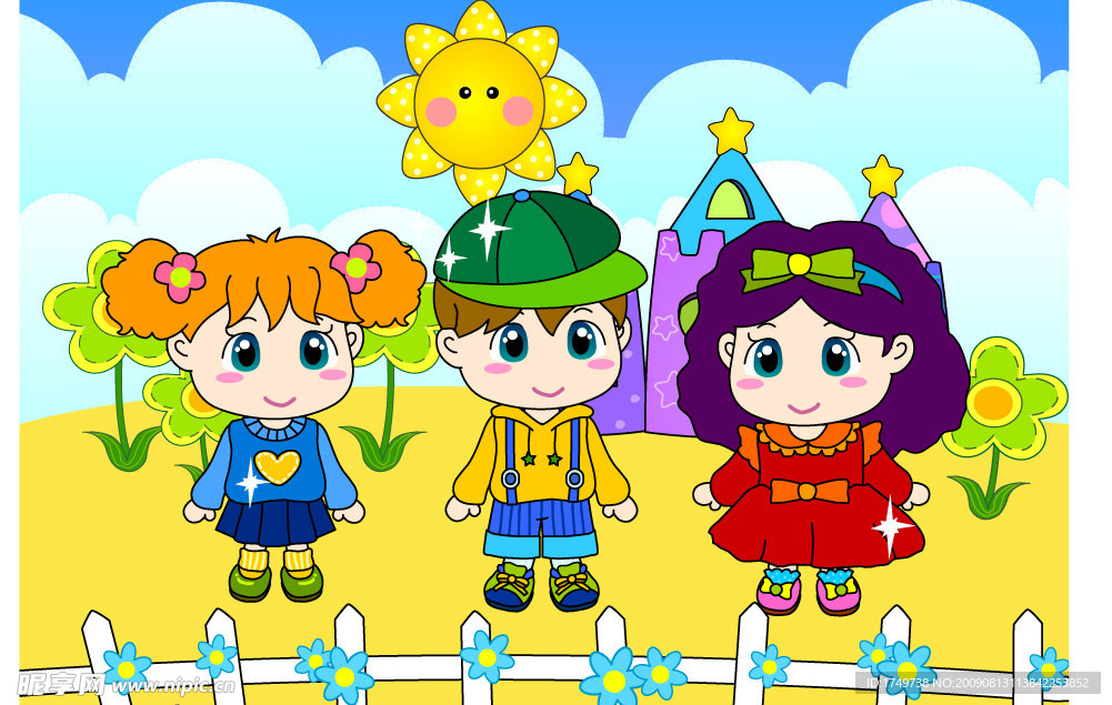 漂亮衣服小孩ai