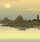 山水古刹