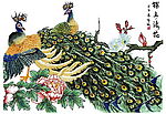 十字绣孔雀图纸