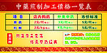 中药加工价格表海报