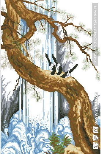 十字绣小鸟图纸