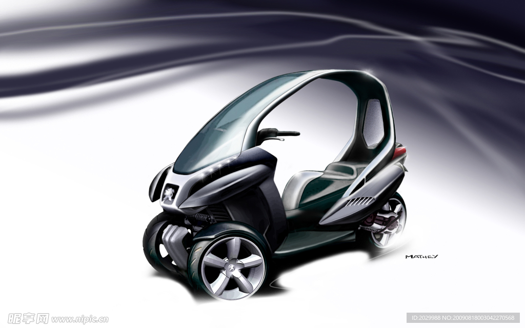 标致特色三轮车 RC HYbrid4