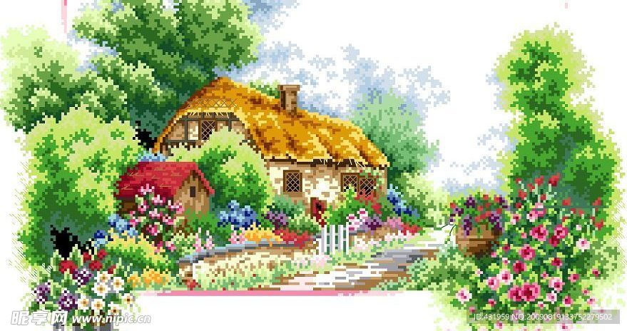 十字绣风景图纸家园