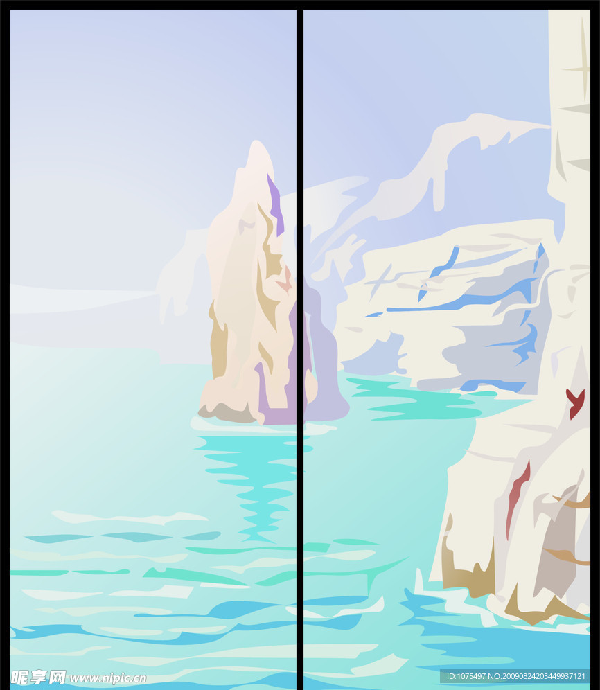 海景屏风