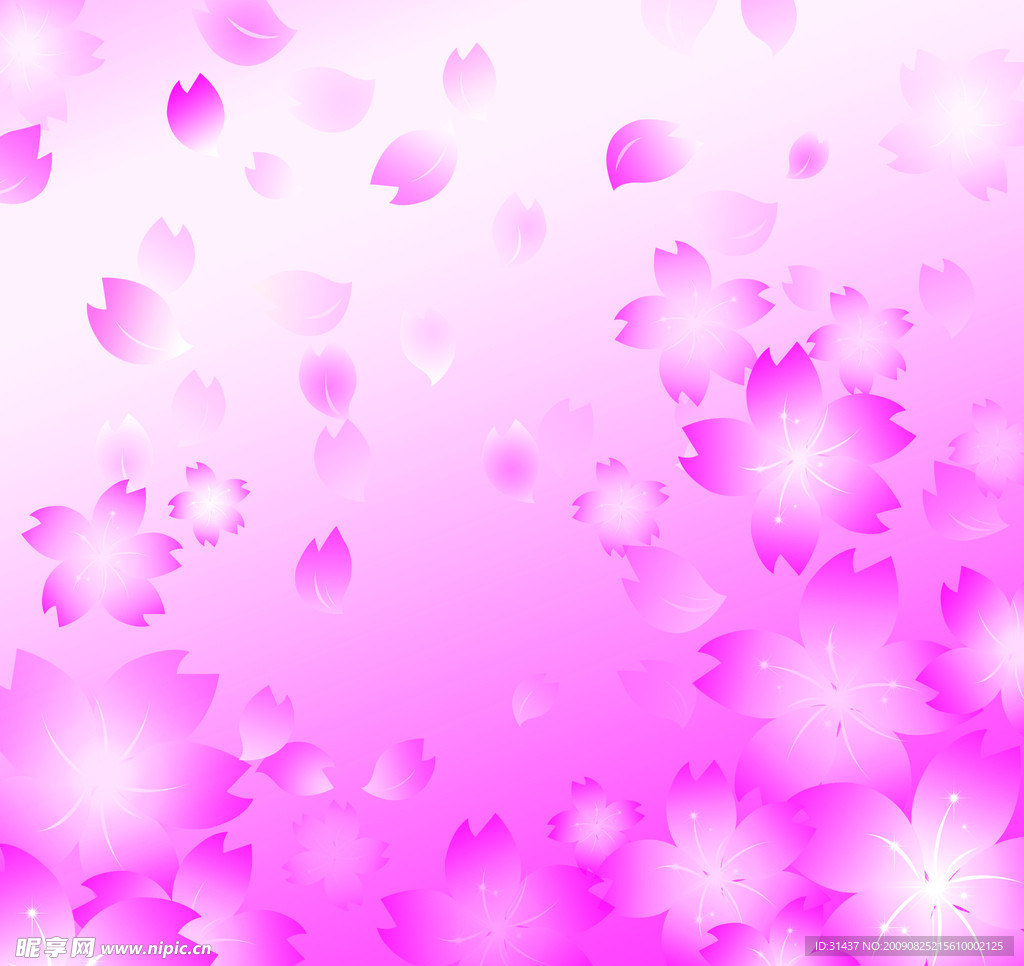 粉色桃花玻璃移门背景
