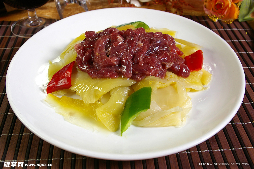 芥末酸菜炒牛肉