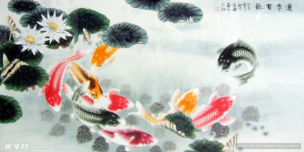 鲤鱼戏水