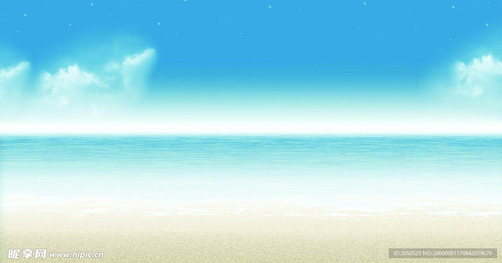 蓝天大海海滩