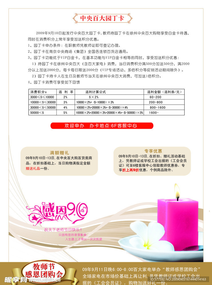 园丁卡反面