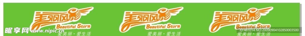 美丽风暴玻璃门贴