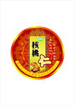 核桃仁方形标贴